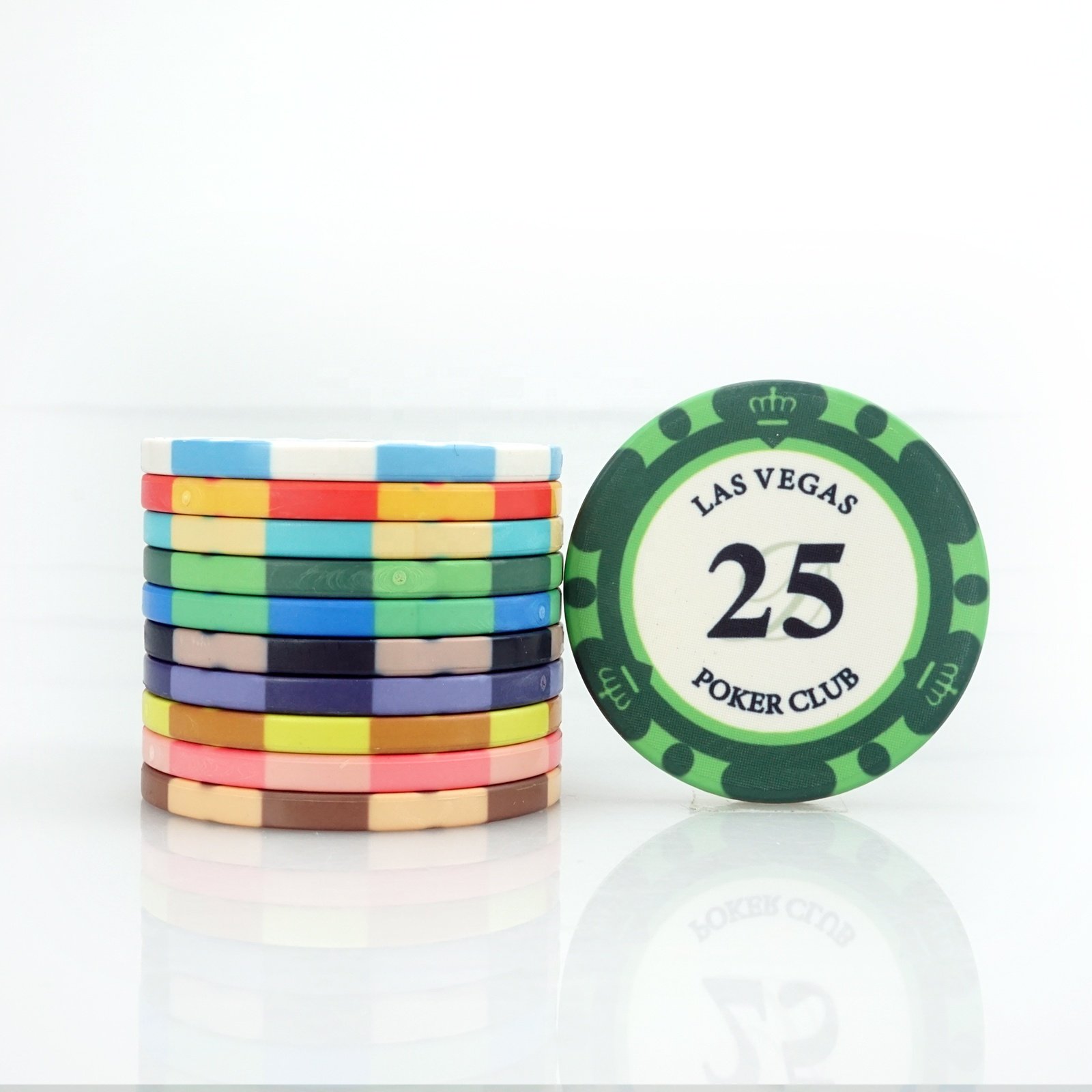 Kaile factory 10g ceramic poker chips oem custom logo professional quality 39mm chip to buy for casino entertainment game