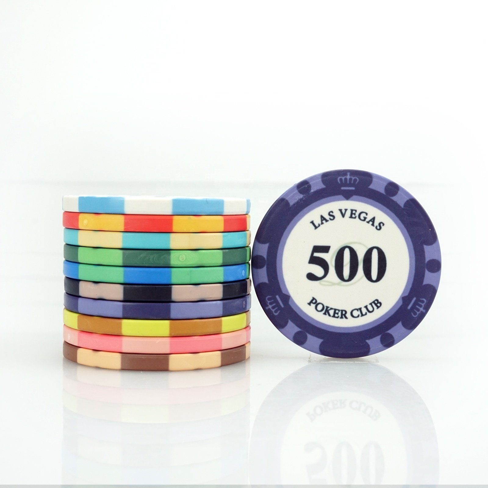 Kaile factory 10g ceramic poker chips oem custom logo professional quality 39mm chip to buy for casino entertainment game
