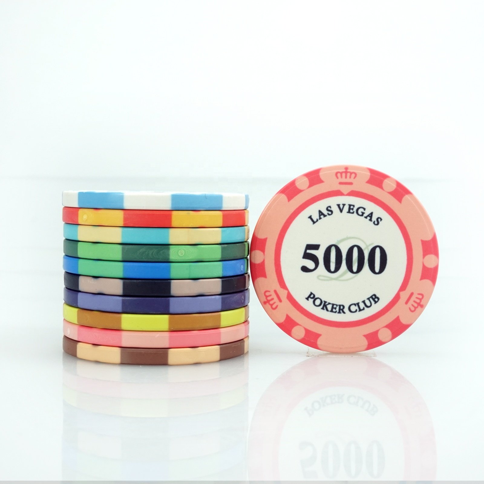 Kaile factory 10g ceramic poker chips oem custom logo professional quality 39mm chip to buy for casino entertainment game