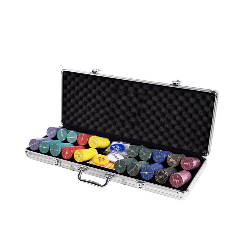 Premium Mixed Color High Quality Ceramic Poker Chip Set Customizable Ceramic Lines Single Color Poker Chip Set