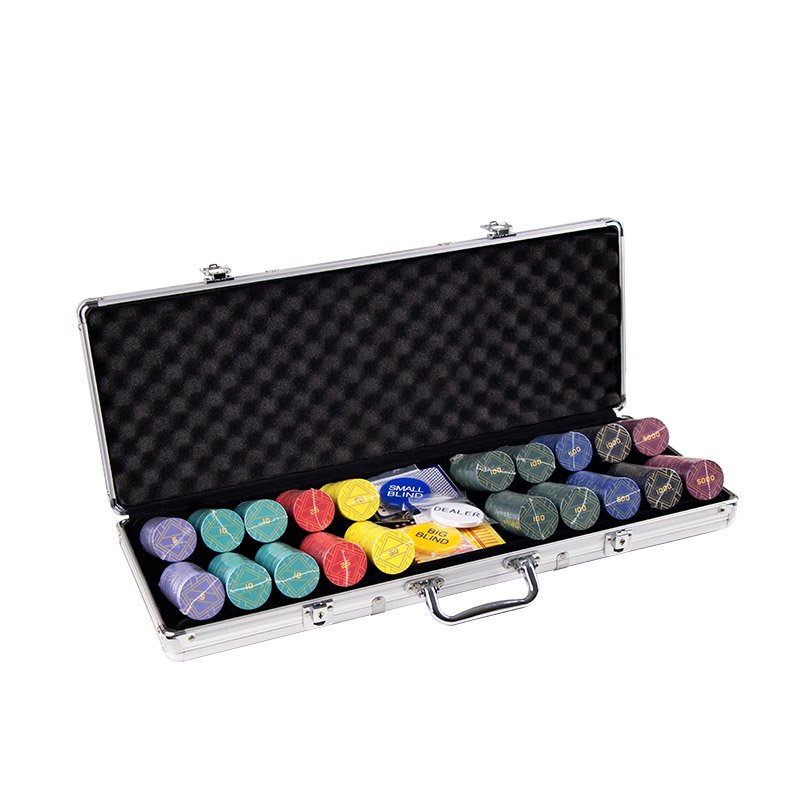 Premium Mixed Color High Quality Ceramic Poker Chip Set Customizable Ceramic Lines Single Color Poker Chip Set