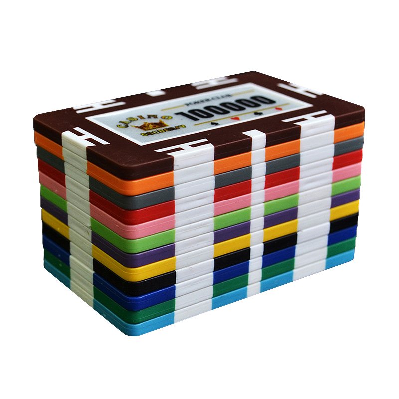 Custom Logo Rectangle 35g Poker Chips Solid Colored Rectangular Ceramic Clay Blank Casino Chips Set