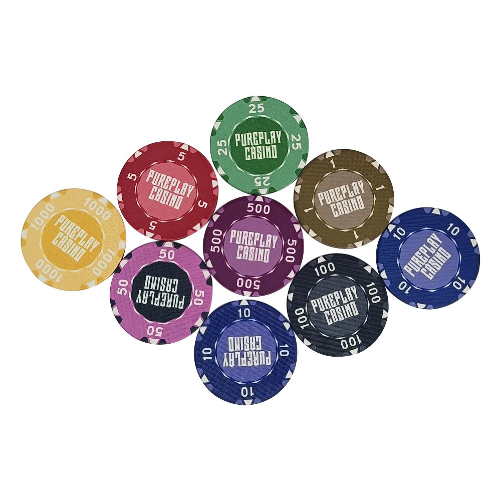 Any Free Design Updated 39mm and 10g Hot Sale Ceramic Chip With Value From Poker Chips Factory