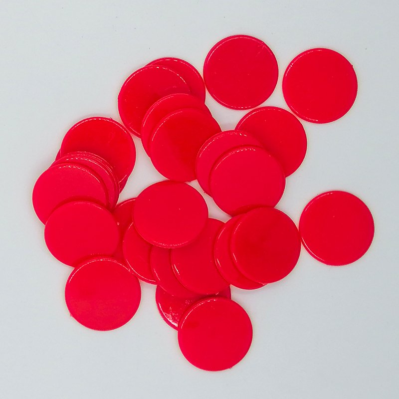 Colorful Solid Color 25mm Plastic Tokens Game Coins and Poker Chips Coins Board Game Set Accessories Plastic Crafts