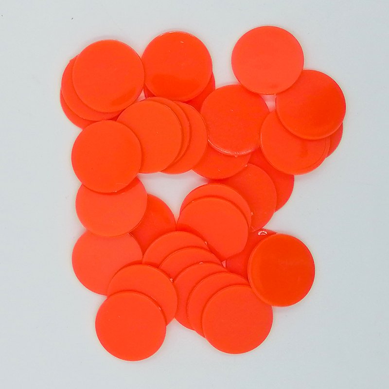 Colorful Solid Color 25mm Plastic Tokens Game Coins and Poker Chips Coins Board Game Set Accessories Plastic Crafts