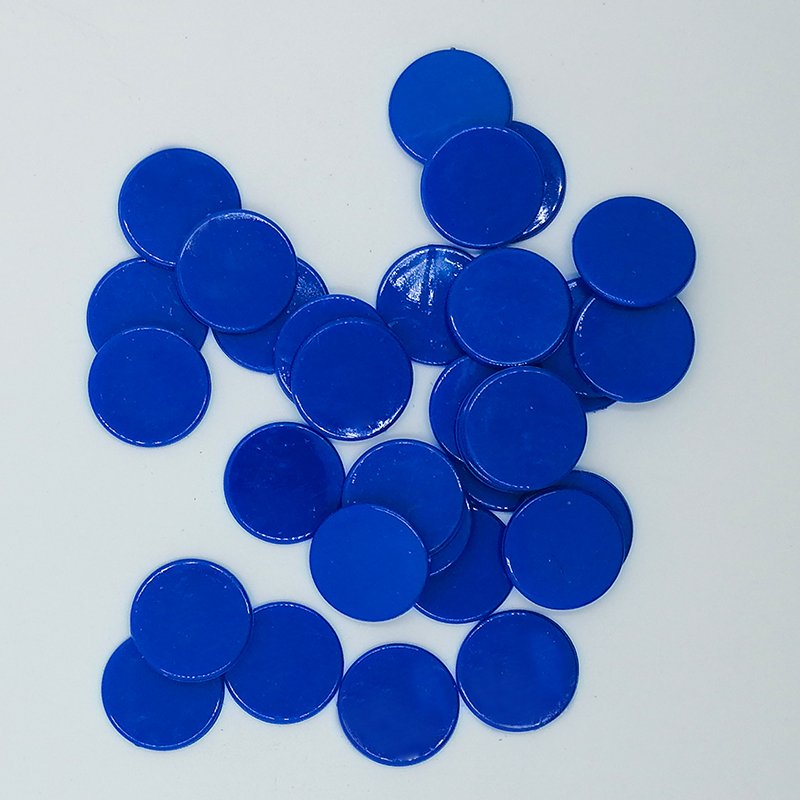 Colorful Solid Color 25mm Plastic Tokens Game Coins and Poker Chips Coins Board Game Set Accessories Plastic Crafts