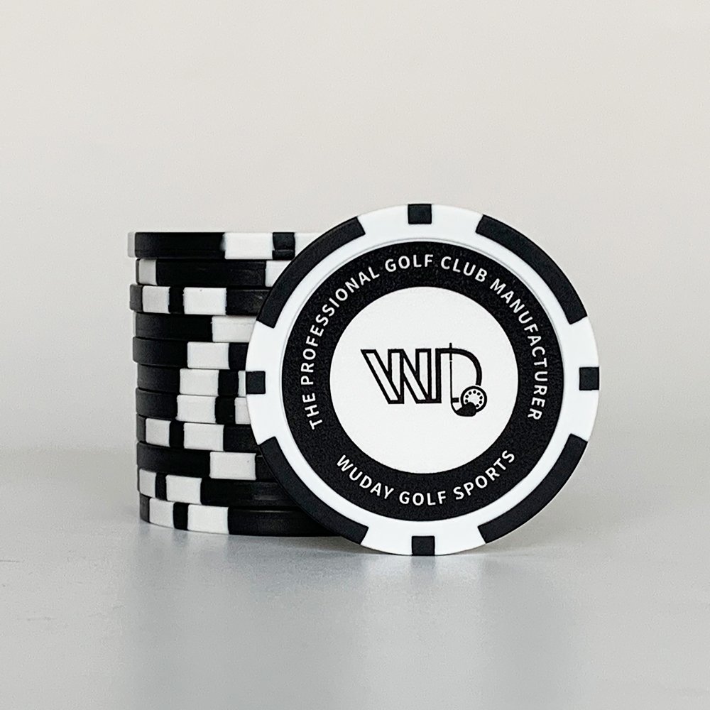 Custom Logo ABS Plastic 40mm Golf Poker Chip Ball Marker