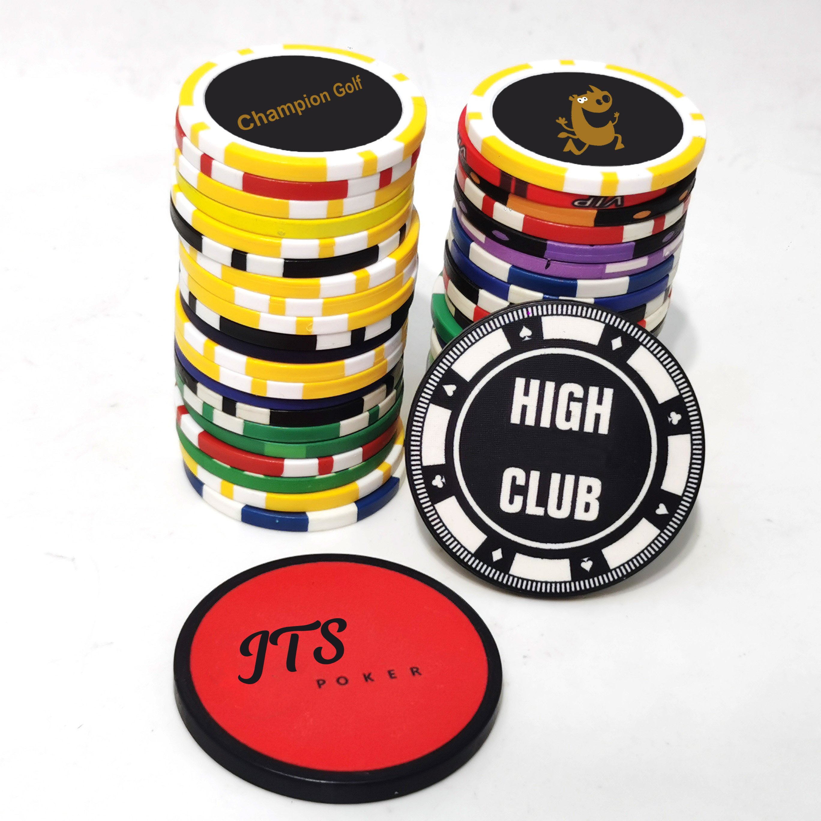 Custom Logo ABS Plastic 40mm Golf Poker Chip Ball Marker