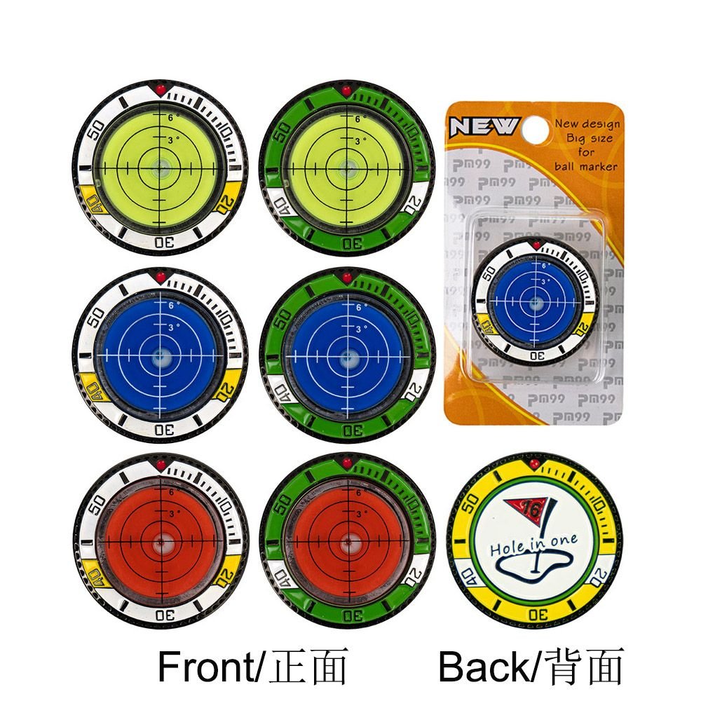 Complete Golf Gift Set Putting Aid Green Reader Magnetic Iron Poker Chip Ball Markers Hat Clips Divot Tool
