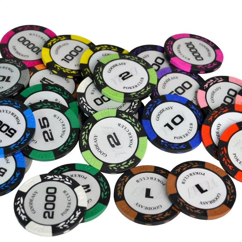 Wheat Clay Poker Chips Texas Hold'em Coins Poker Party Club Chip Set game coins Crown wheat ear chips