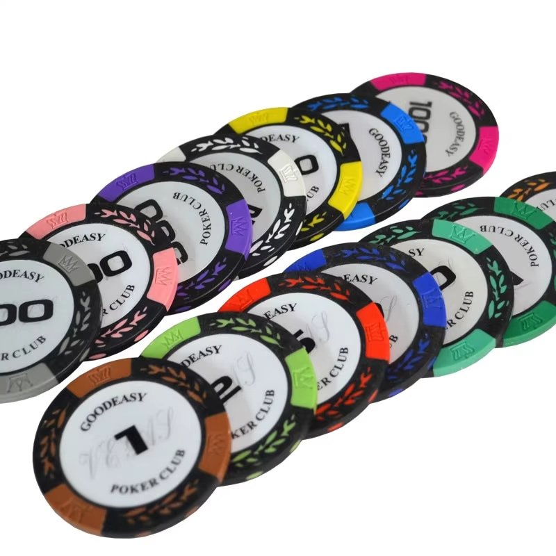 Wheat Clay Poker Chips Texas Hold'em Coins Poker Party Club Chip Set game coins Crown wheat ear chips