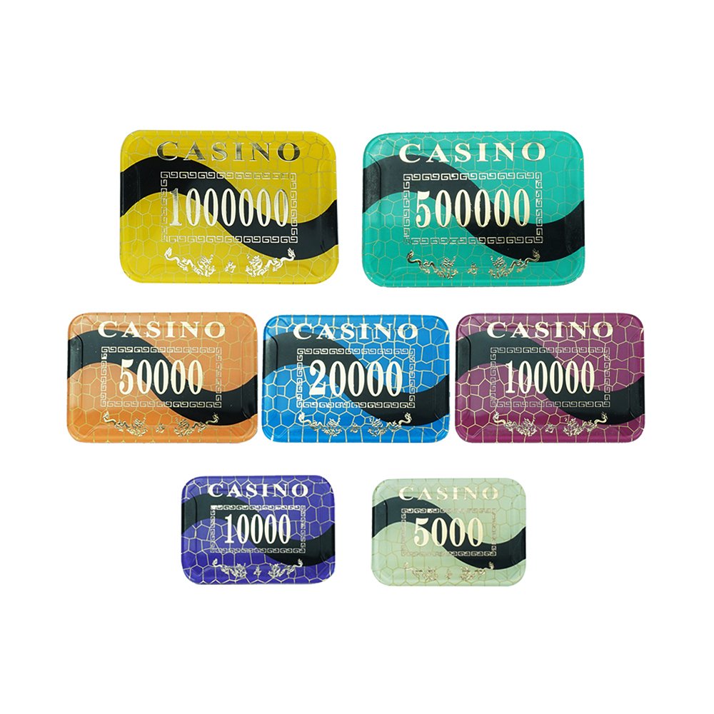 Hot selling custom factory acrylic poker chips plaque 68.5mm 80.5mm 94.5mm chips with value for casino table game