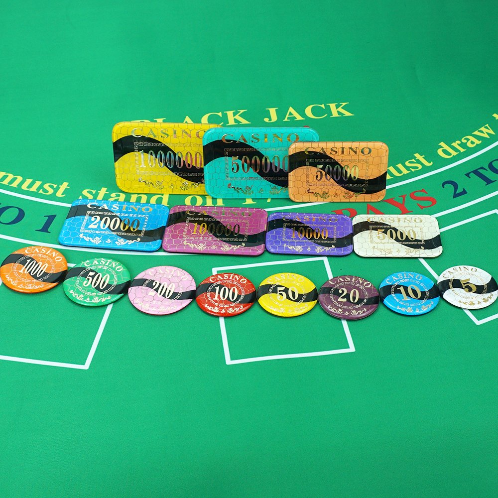 Hot selling custom factory acrylic poker chips plaque 68.5mm 80.5mm 94.5mm chips with value for casino table game