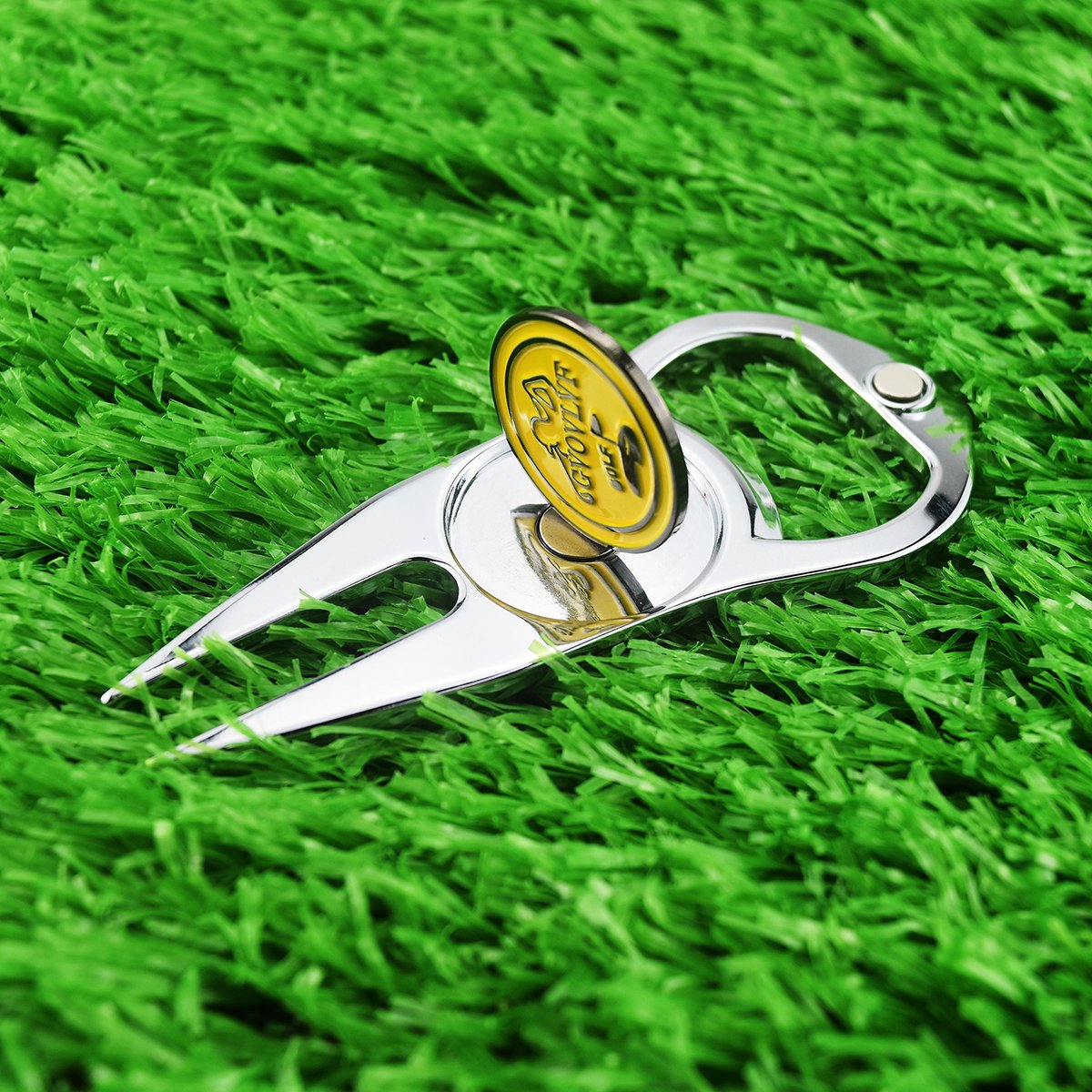 High Quality 2 sided custom logo magnetic poker chip ball marker for golf