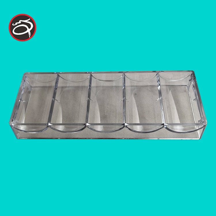 luxury 100pc transparent chip tray without cover or with cover chip tray