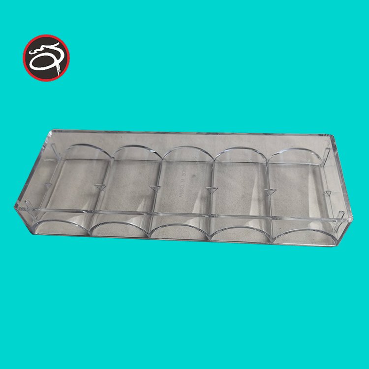 luxury 100pc transparent chip tray without cover or with cover chip tray