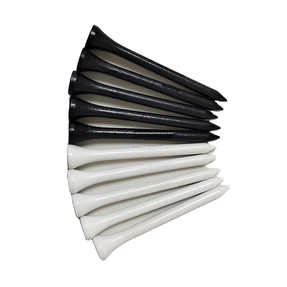 Wholesale Customized Bamboo Stable Printed Logo OEM Carbon Fiber Flexible Magnet Golf Ball Tee Golf Accessories Golf Tee