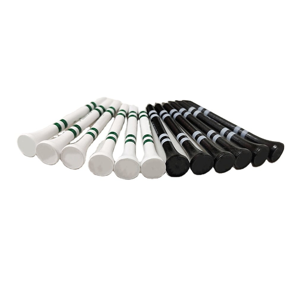 Wholesale Customized Bamboo Stable Printed Logo OEM Carbon Fiber Flexible Magnet Golf Ball Tee Golf Accessories Golf Tee