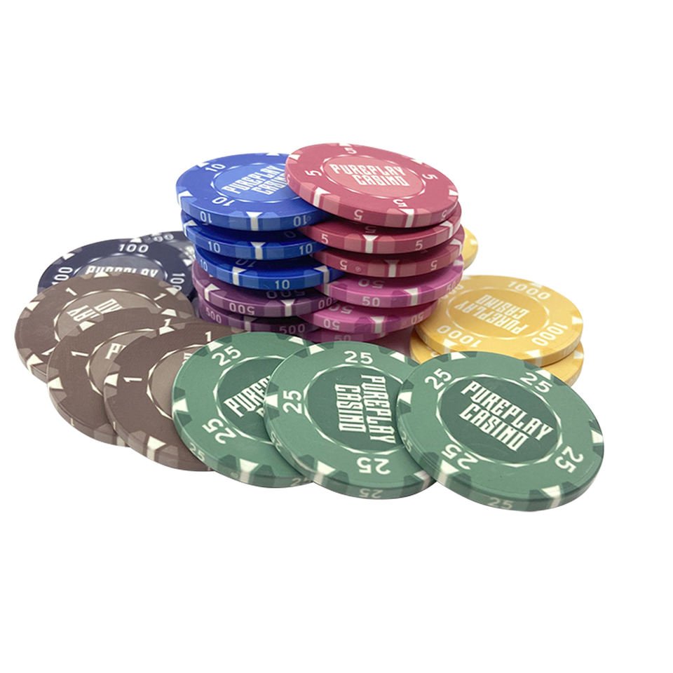 Fully customisable Professional Ceramic Material Poker Chips 10g and 40MM poker chips with customised design colour and logo