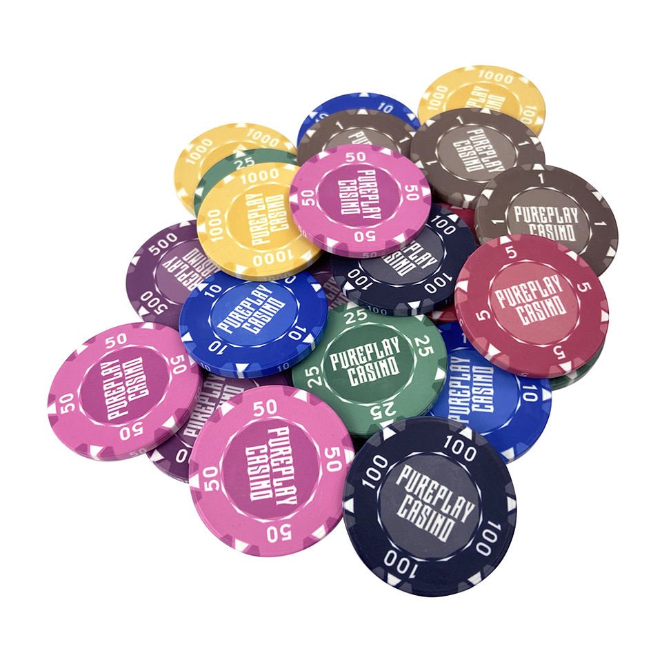 Fully customisable Professional Ceramic Material Poker Chips 10g and 40MM poker chips with customised design colour and logo