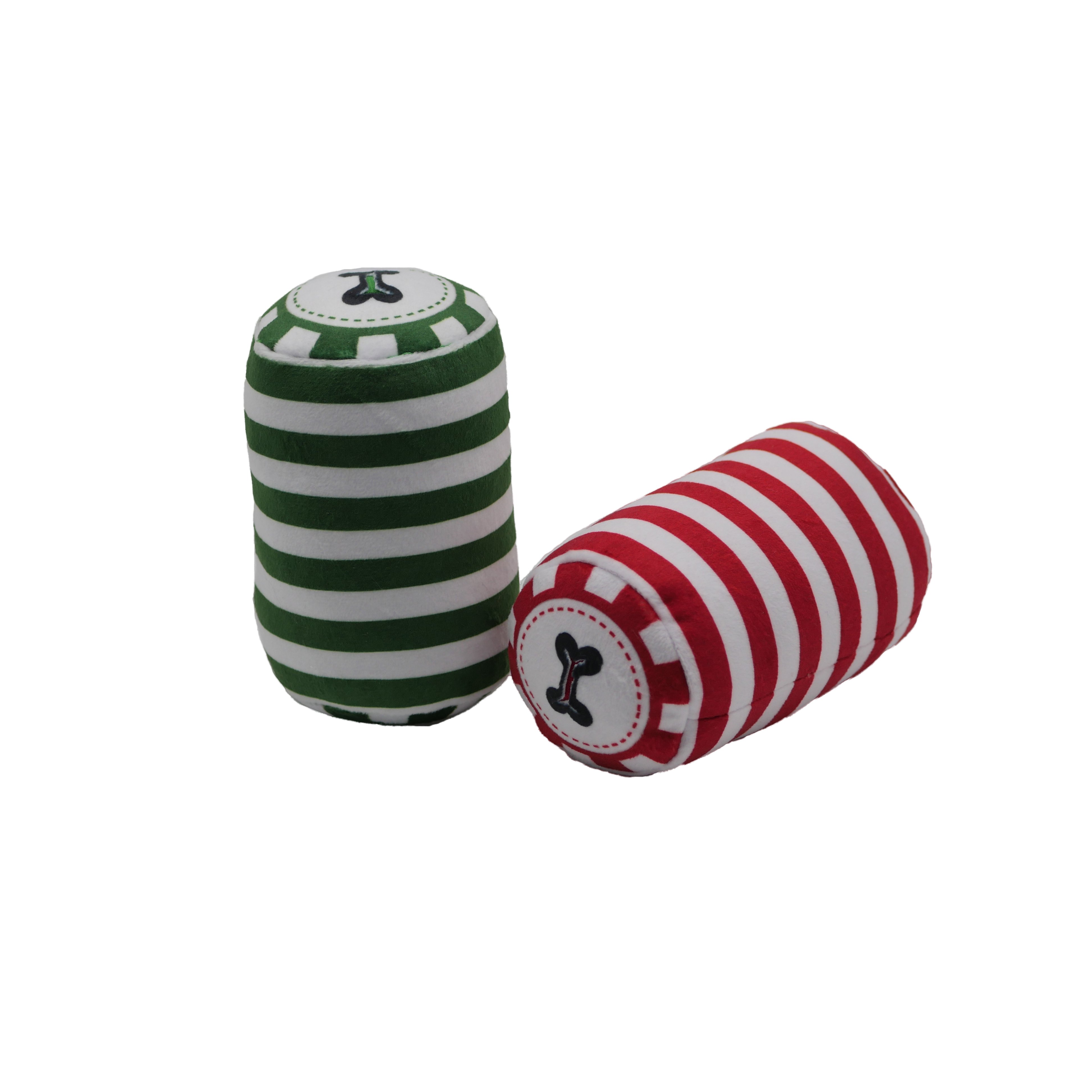 Casino Pet High Quality Plush Pet Toys New Design Poker Chips Shaped Dog Chew Toys Dog Cat Supplies High Quality Custom
