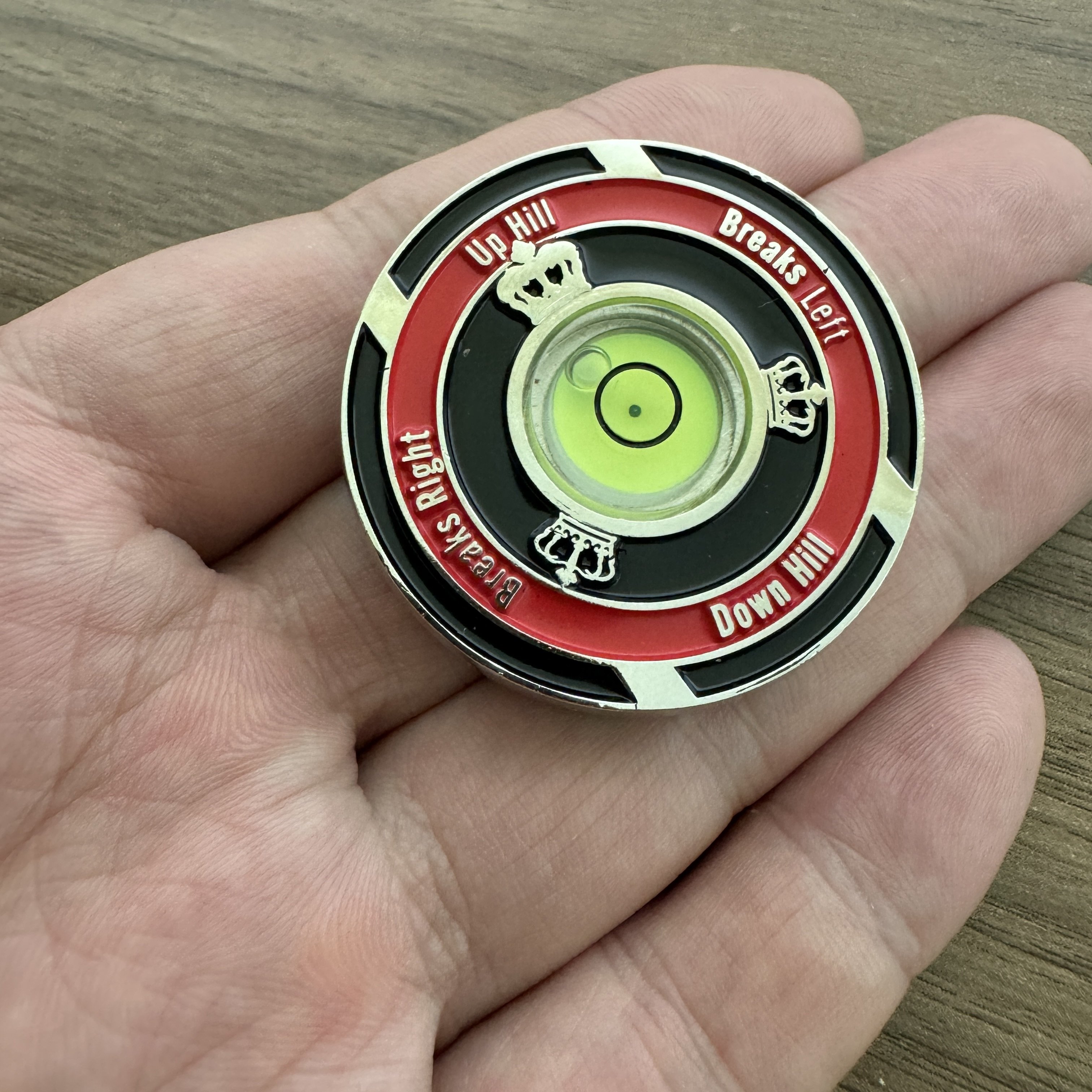 Creative Poker Chip Ball Marker Golf Putting Green Reading Aid Bubble Level High Precision Alignment Reader Tool Ball Marker