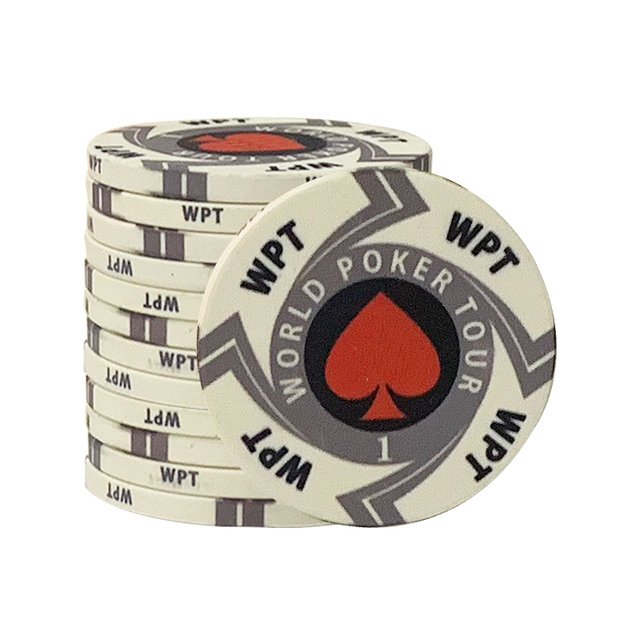 Hot Sale WPT Ceramic Poker Chip Blank Texas Custom Professional Casino European Round Coins Supplier Chip Poker for Gambling