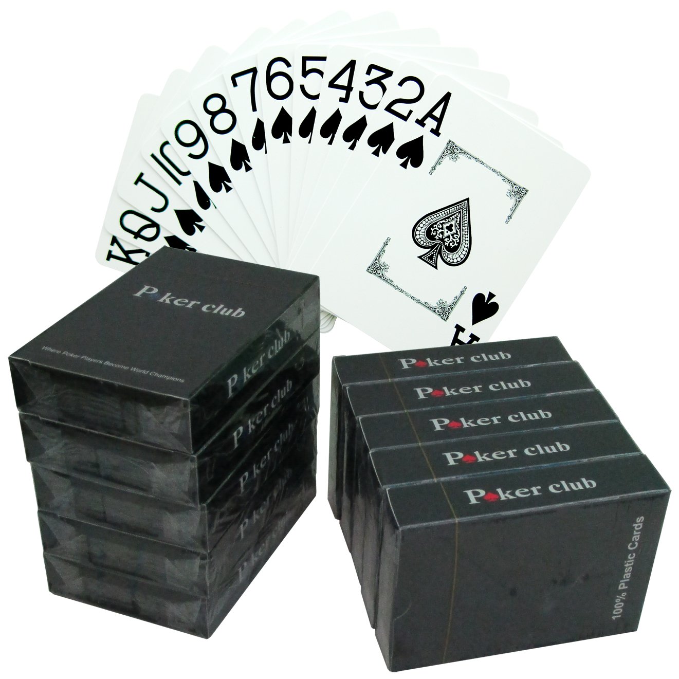 Plastic poker club 54 sheets plus one red slice