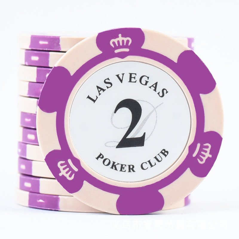 Crown Texas Hold'em Mahjong Clay Chips Set Guandan Card Game Tablecloths Aluminum Case Embedded Iron Tablets Plastic Poker Chips