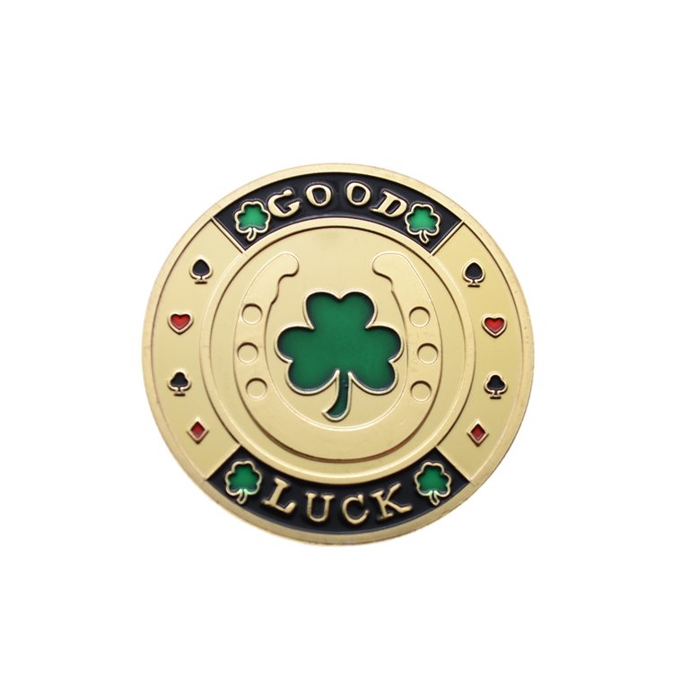 Custom Manufacture Metal Design Las Vegas Gold Plated Zinc Alloy 3D Enamel Poker Chips Souvenir Coin