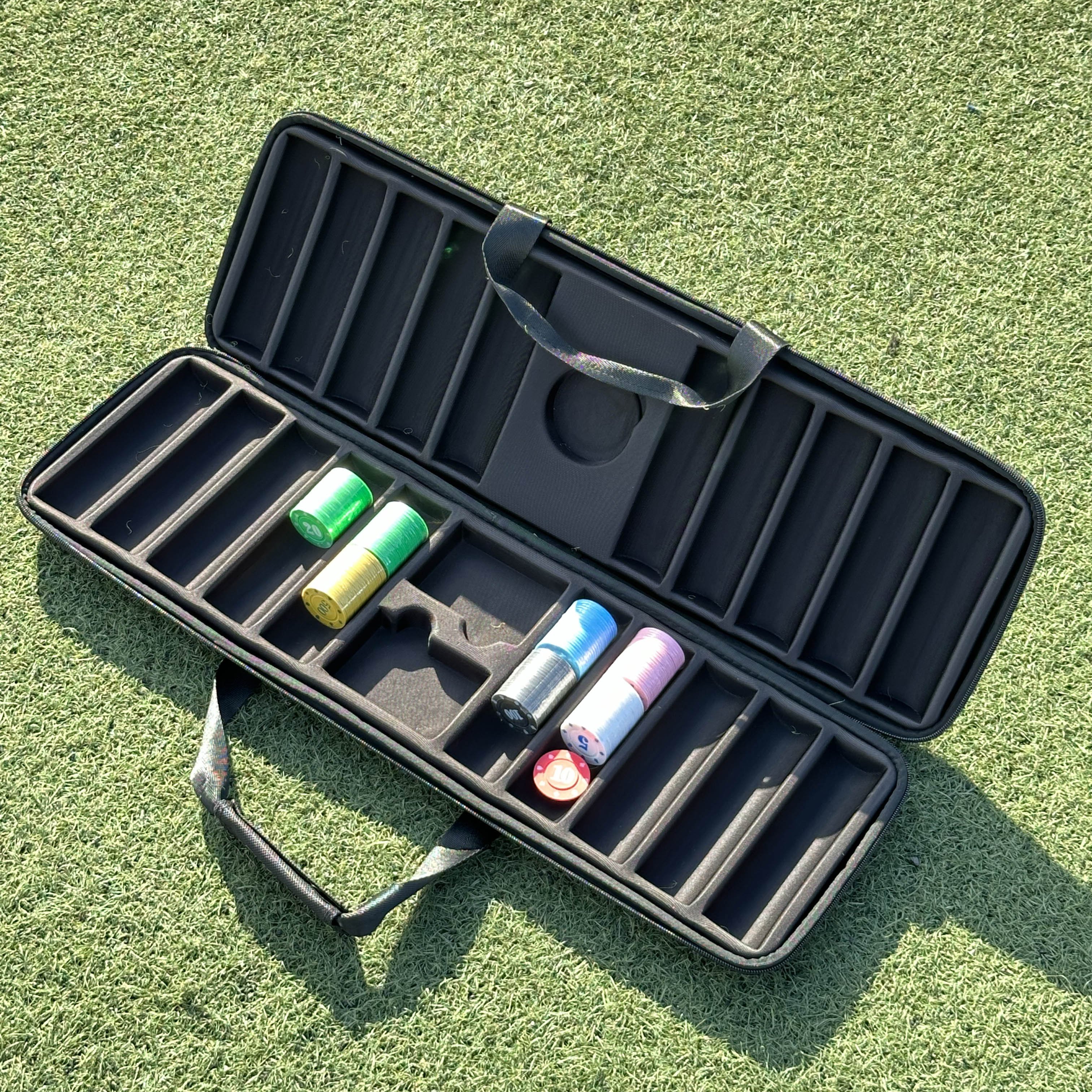 Custom Eva 1000/500 Capacity Poker Chip Case Box,Composite Casino Clay Chip Suitcase Carrying