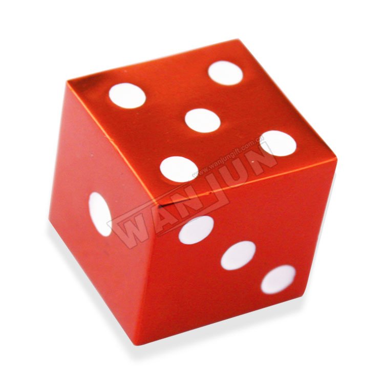 Custom Engraving Empty Zinc Alloy Red Craps Table Dice