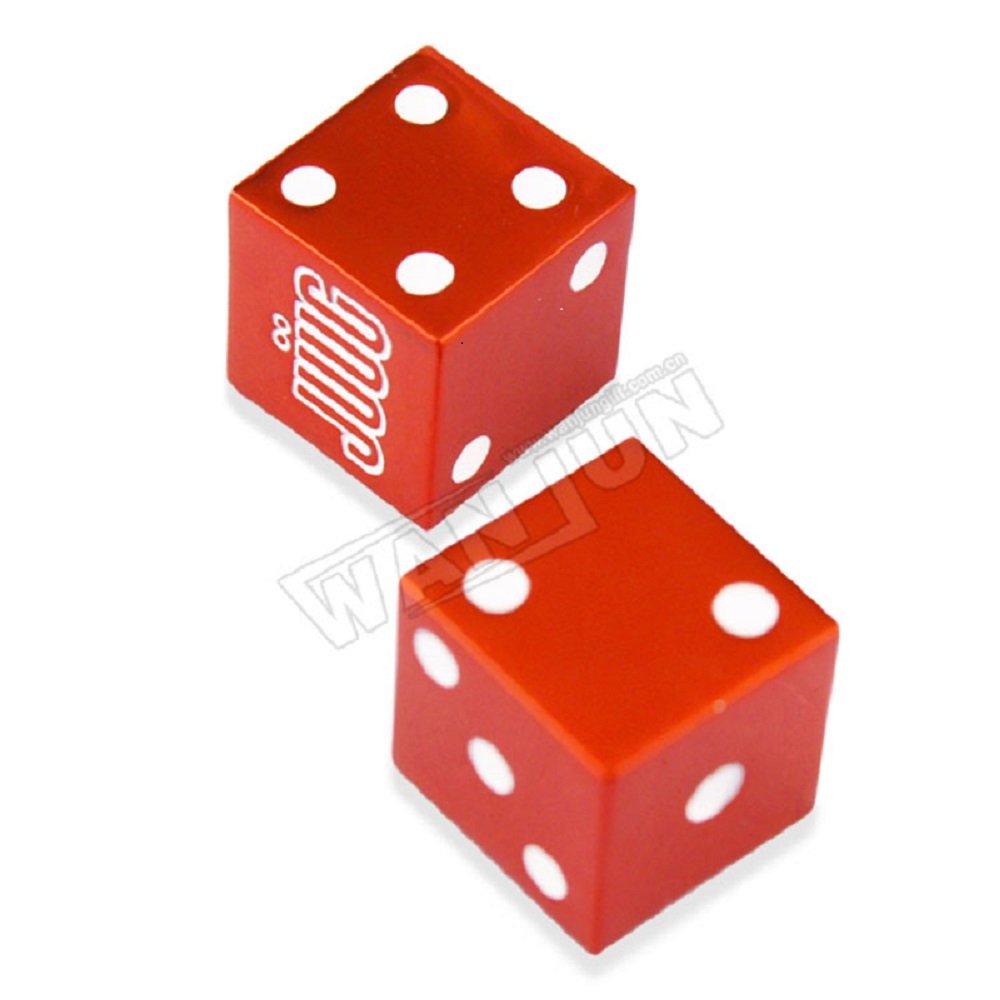 Custom Engraving Empty Zinc Alloy Red Craps Table Dice