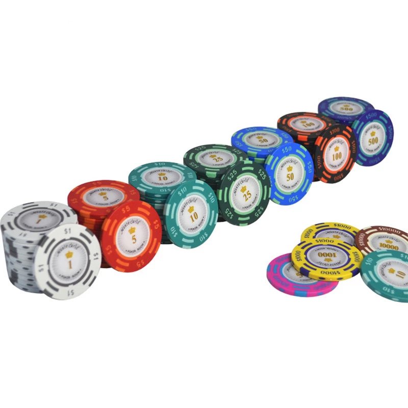 High Quality 600/1000 pcs/set Casino Clay Texas Hold'em Custom with Acrylic Box Metal Coins + Metal Poker Chip Sets Supplier
