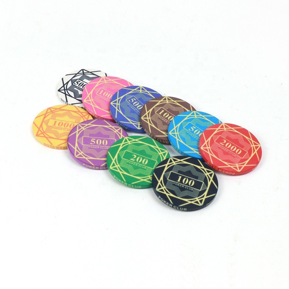 Professional ceramic poker chips juegos de fichas customised logo 10g 39mm any ldesign oem for casino poker club game