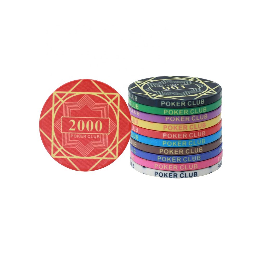 Professional ceramic poker chips juegos de fichas customised logo 10g 39mm any ldesign oem for casino poker club game
