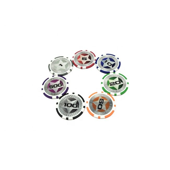 500 pcs Clay poker chips with silver aluminum case set include 2 sets poker cards and 1 white dealer
