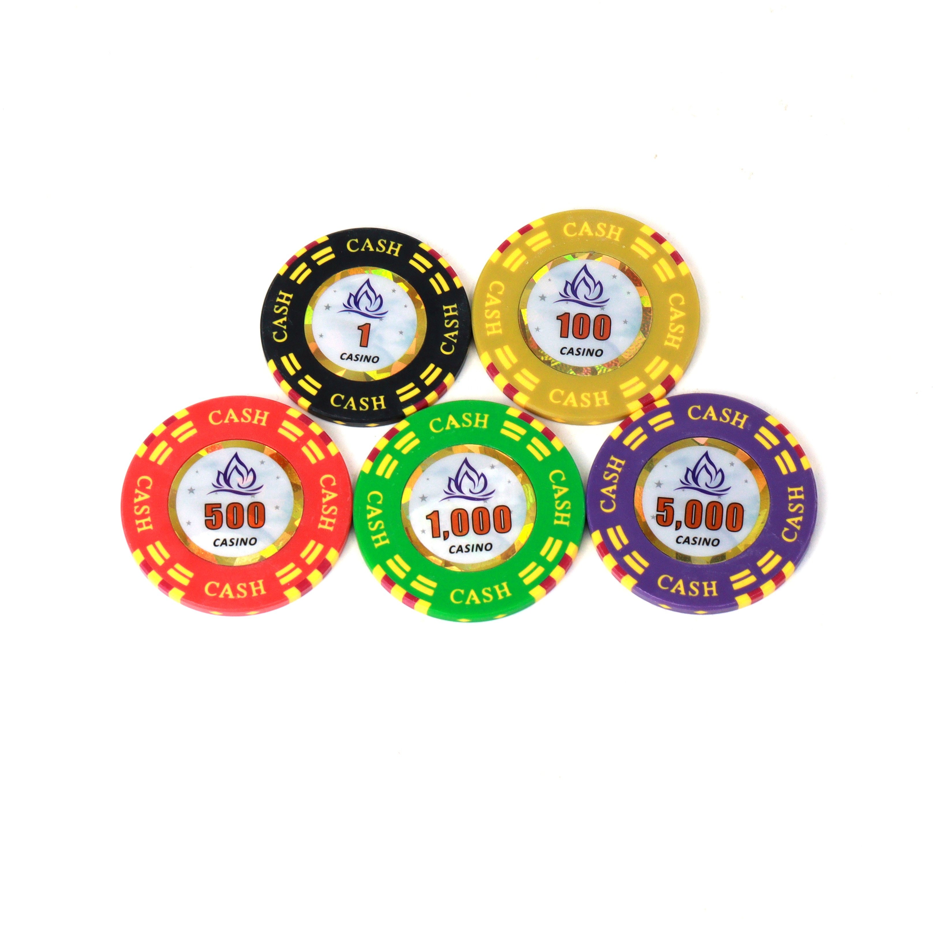 Mixed eco-friendly materials casino cash poker chips customized high quality RFID technology chips for entertainment club