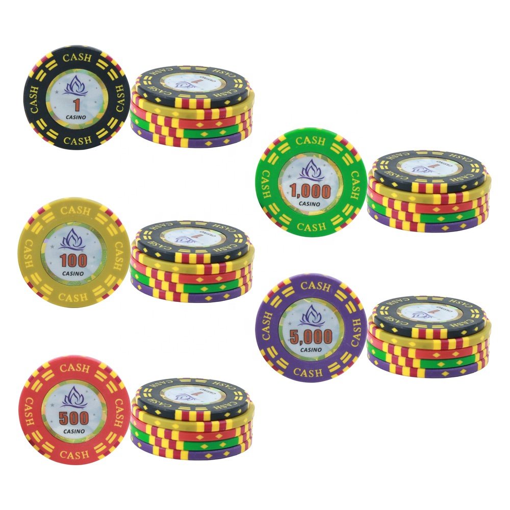 Mixed eco-friendly materials casino cash poker chips customized high quality RFID technology chips for entertainment club