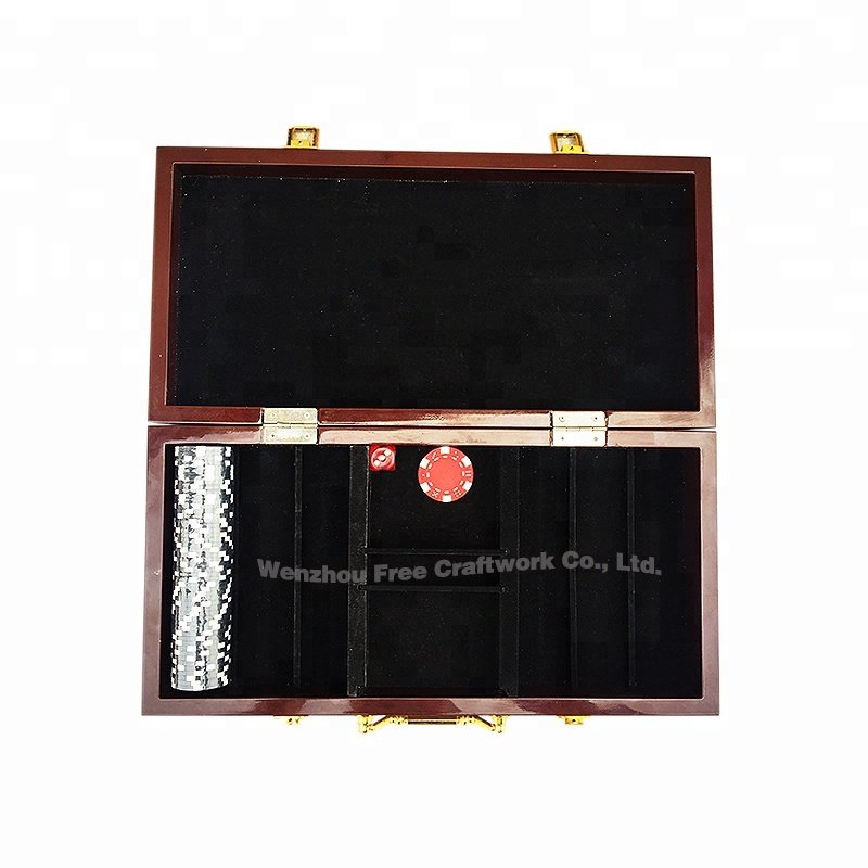Luxury Malaysia Jetton Packaging Wood Box Wholesale Varnish poker storage Singapore chip wooden Playing Card box