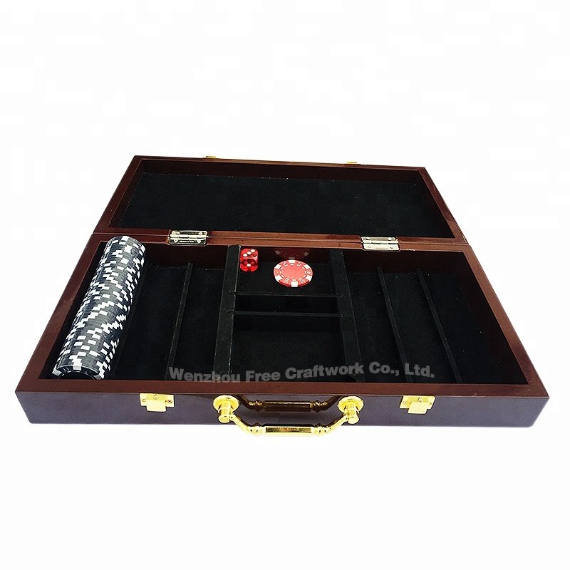 Luxury Malaysia Jetton Packaging Wood Box Wholesale Varnish poker storage Singapore chip wooden Playing Card box