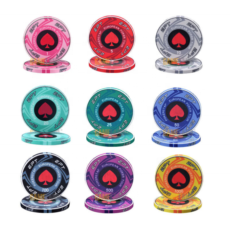 Ceramic Professional Poker Chips High Quality Gaming Accessory