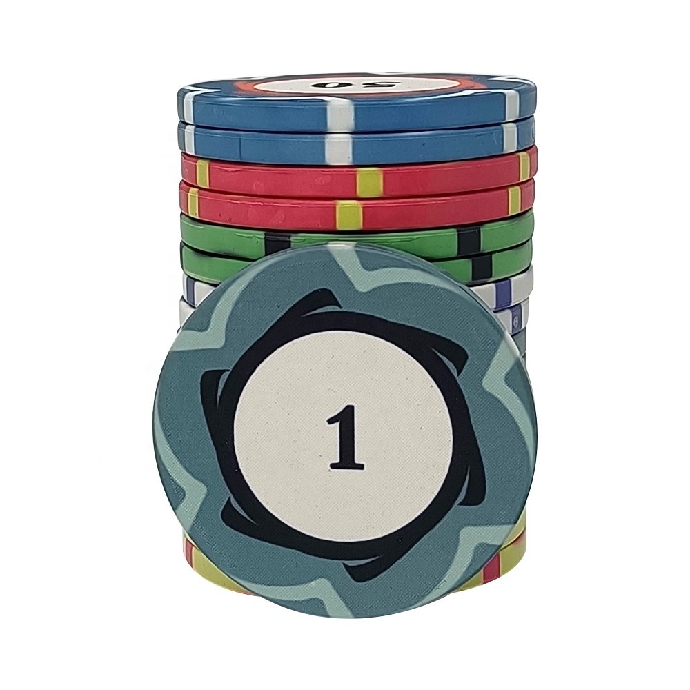 Wholesale colorful 10g ceramic poker chips 39mm cheap custom logo design with your own cash value for other gambling productrs
