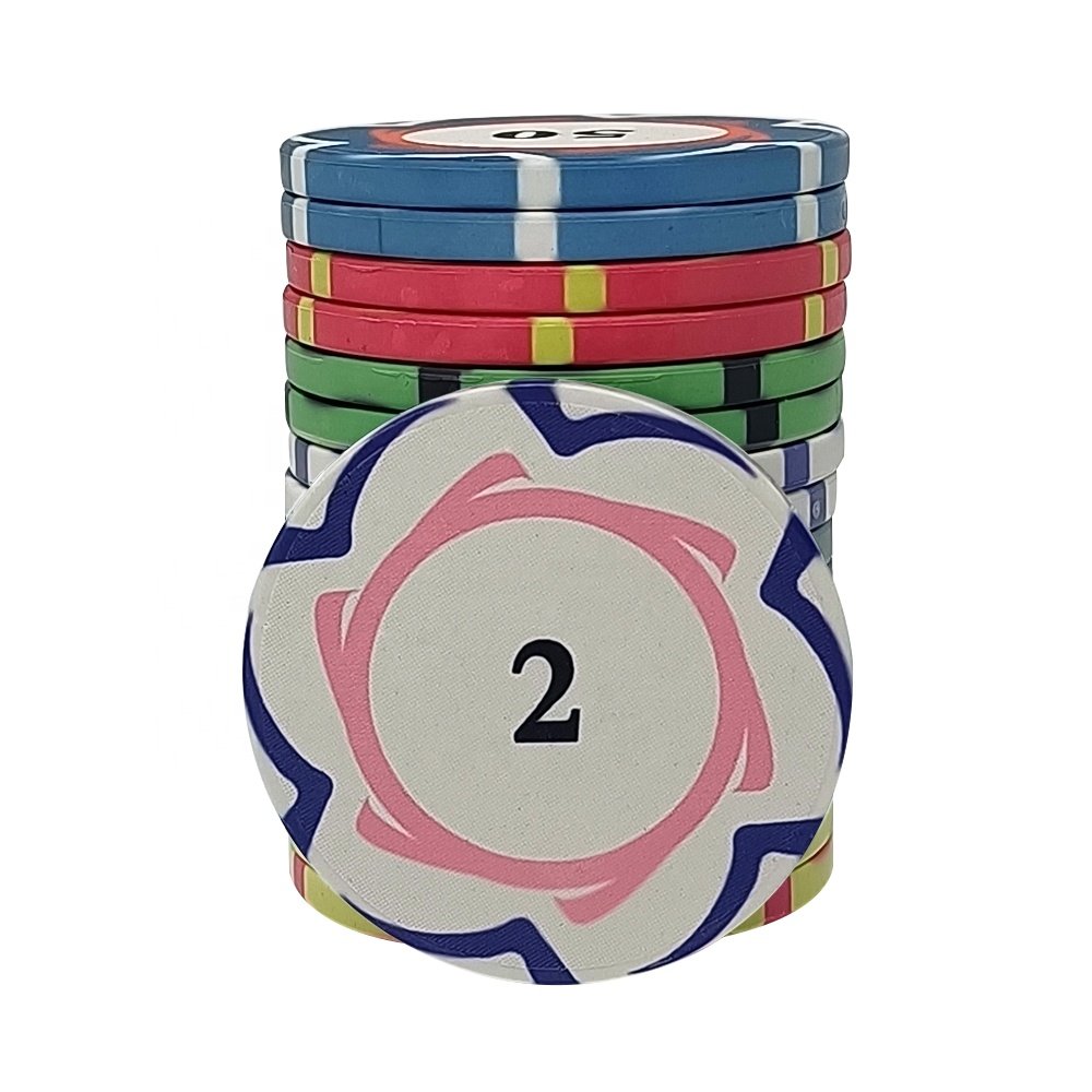 Wholesale colorful 10g ceramic poker chips 39mm cheap custom logo design with your own cash value for other gambling productrs