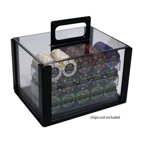 New Trending Product DG RUITEN 600ct Acrylic Poker Chip Carrier With Chip Tray