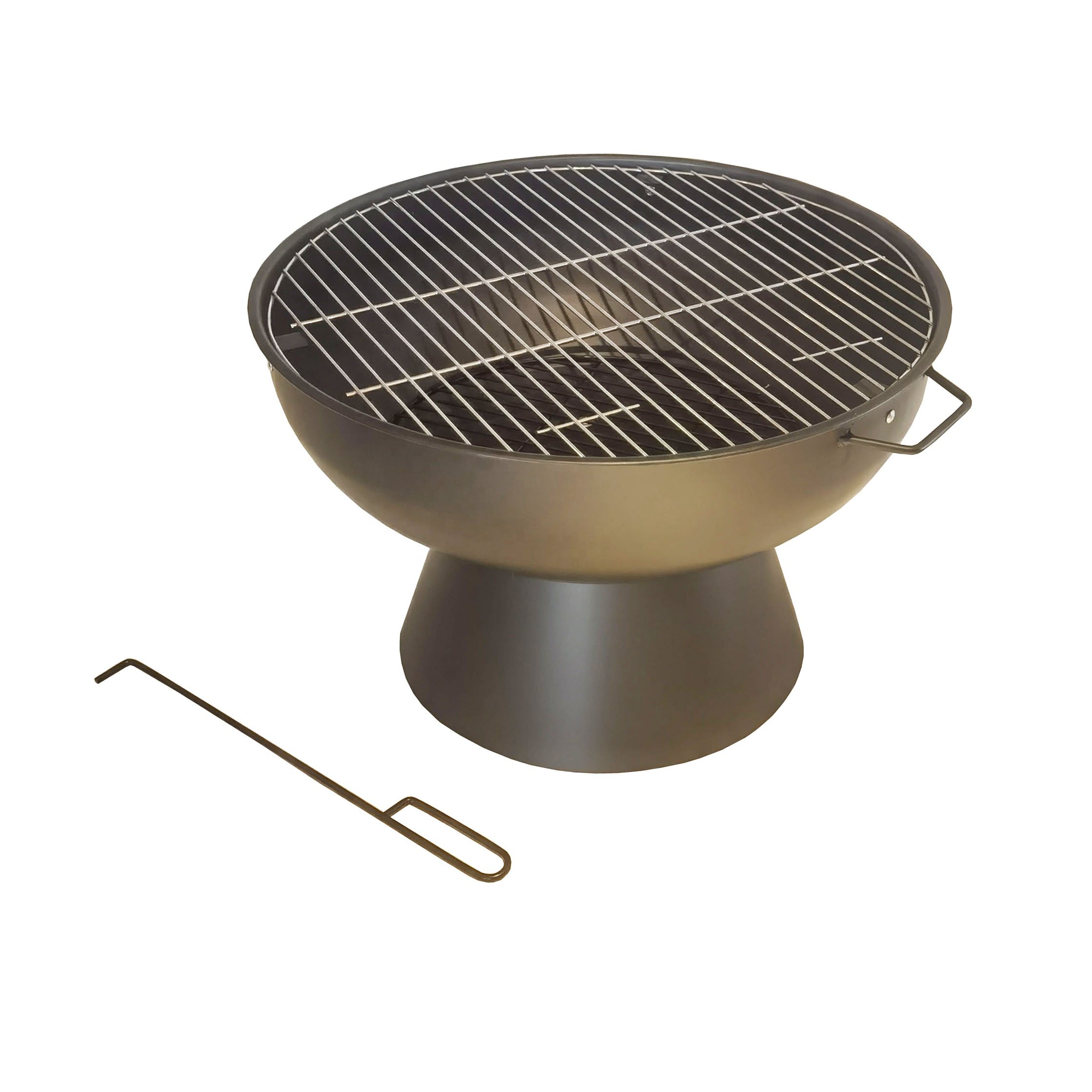 China factories multifunction wood burning fire pit with cooking grid outdoor fire bowl