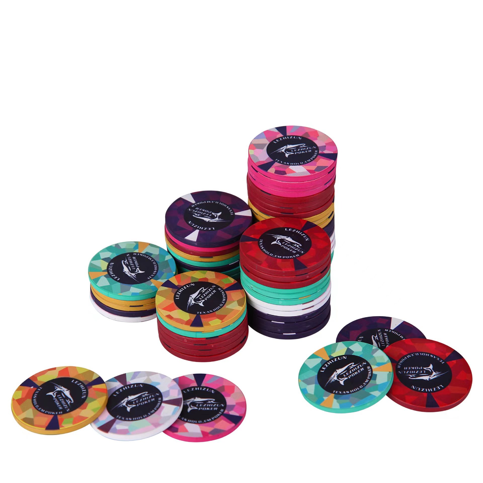 High Quality Square Circular Shape Chip Clay Poker Chips Game Casino Poker Chips For Entertainment