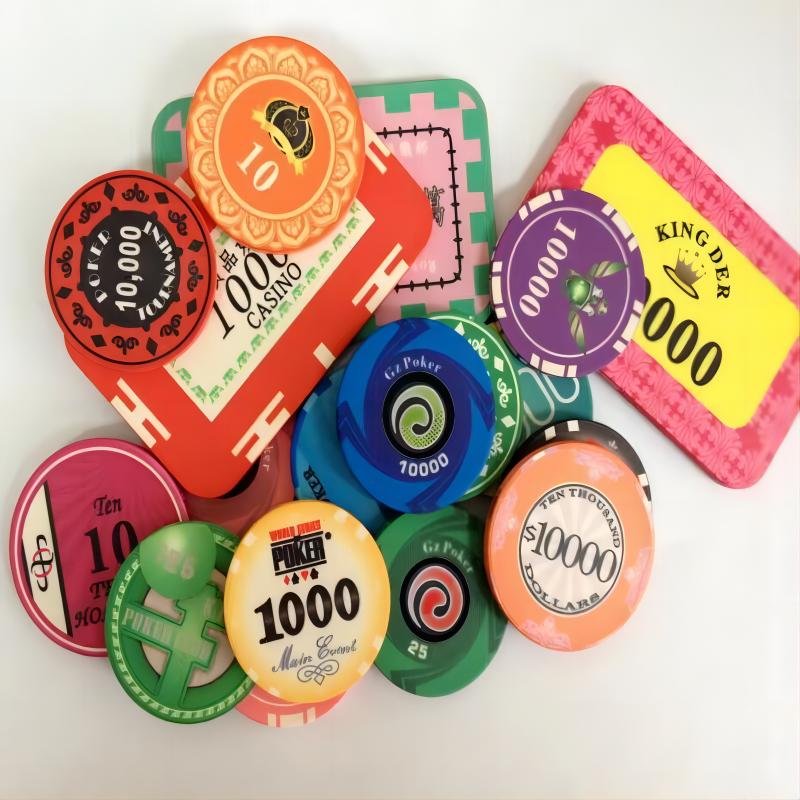 High Quality Square Circular Shape Chip Clay Poker Chips Game Casino Poker Chips For Entertainment