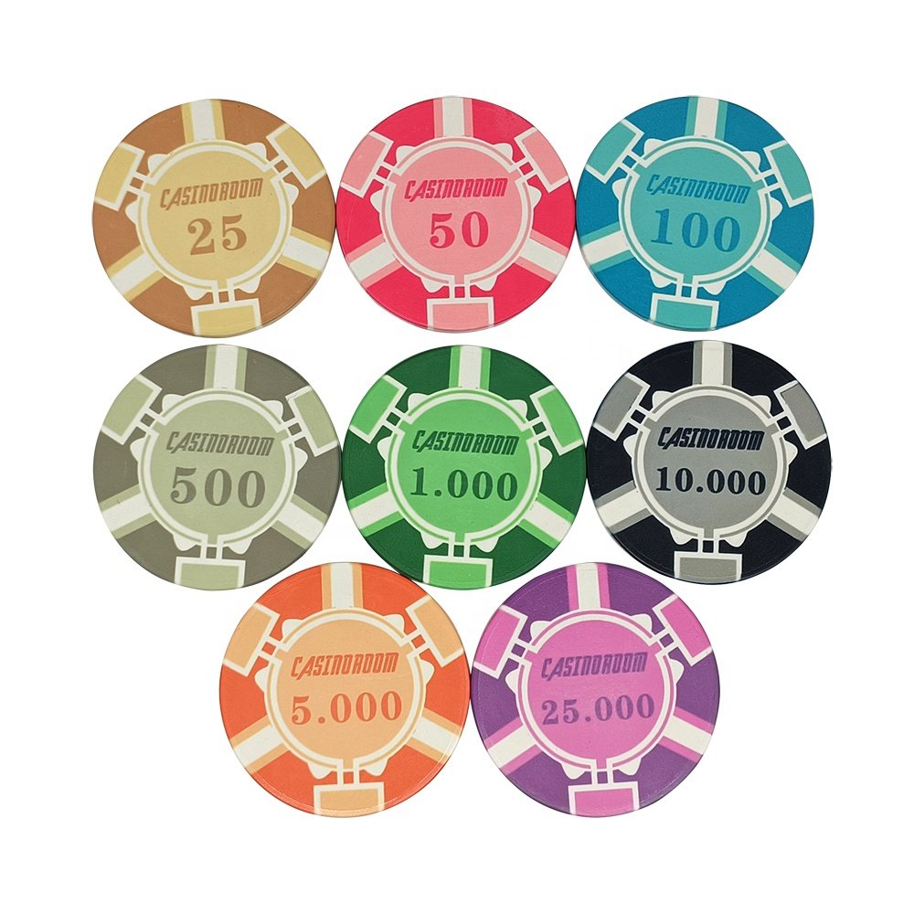 Wholesale Valintino ceramic poker chips10g 12g 26g 40g custom design color casino grade gambling chip for table game