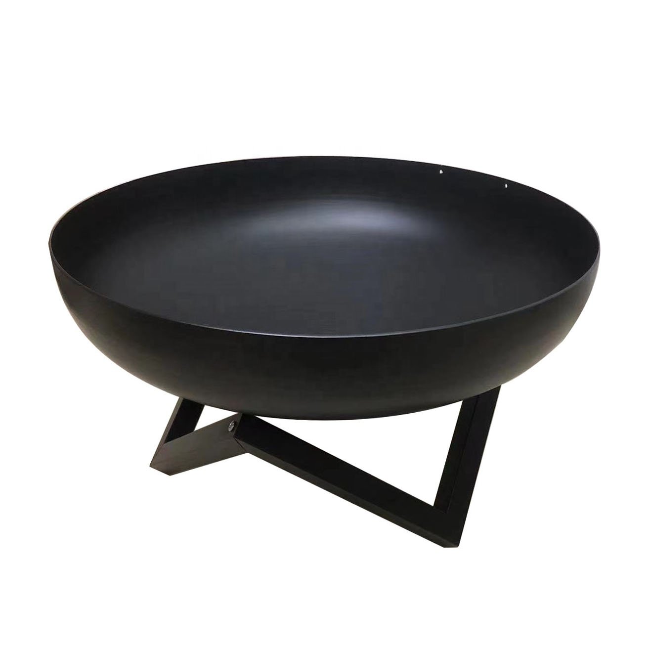 Camping Patio Round Wood-burning Corten Steel Outdoor Garden Fire Bowl